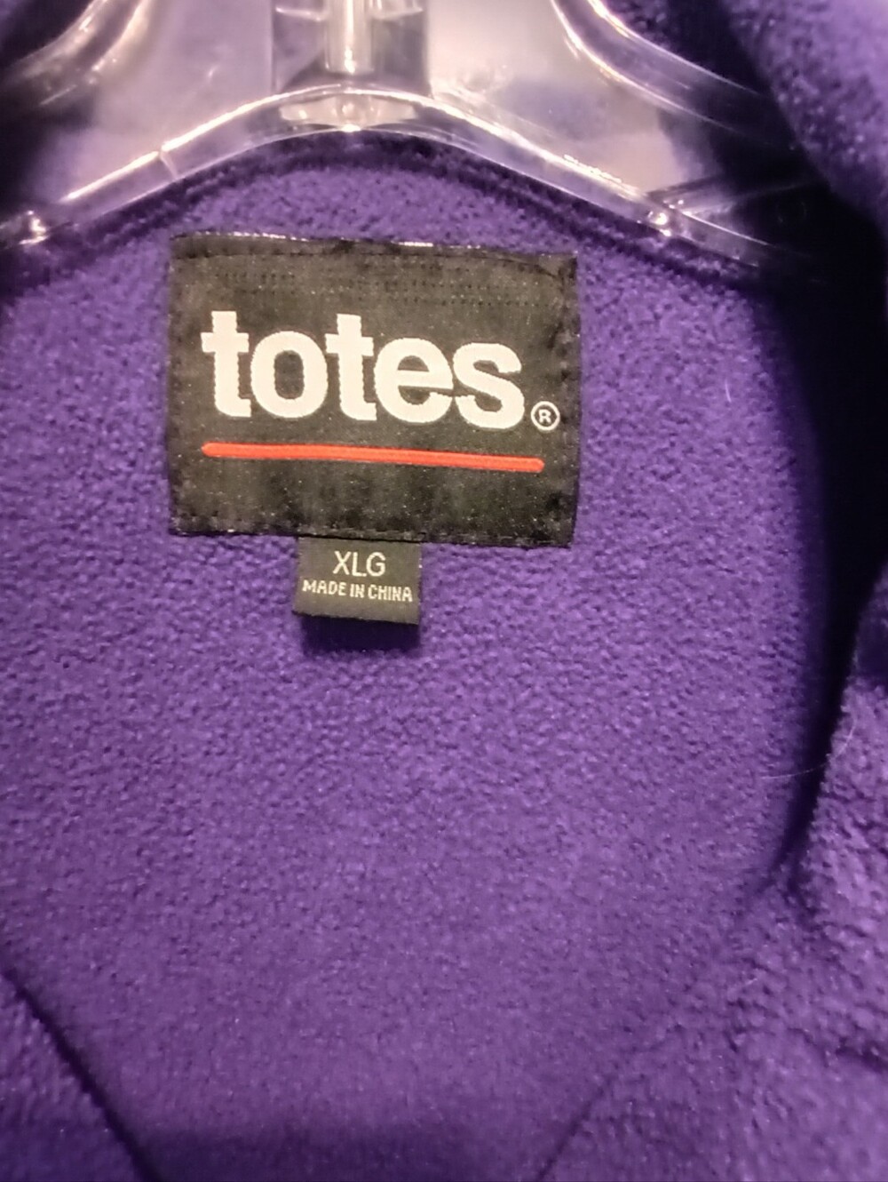 Totes Purple Fleece Jacket Outwear Rain Jacket XLG